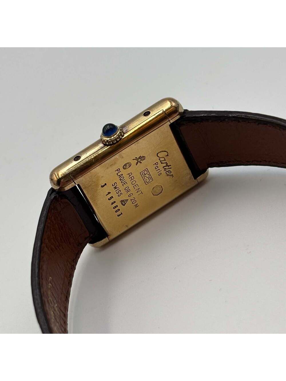 Must de Cartier Tank Vermeil Black Dial Watch 21mm - Picture 7 of 9